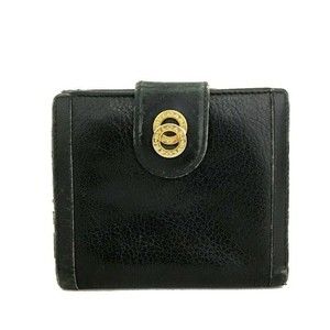 Bvlgari Black Leather Wallet Unisex